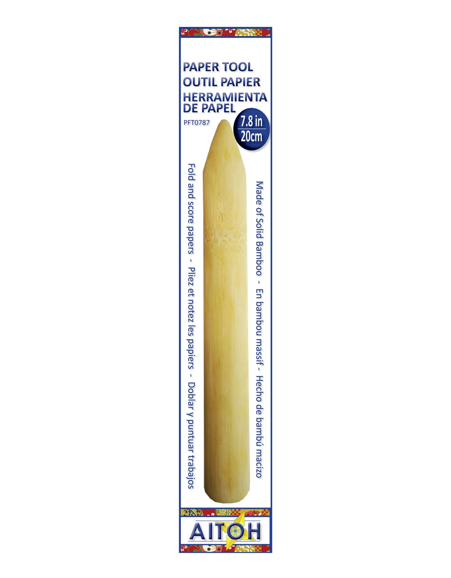 Aitoh Bamboo Paper Folder, 7.8” 3 Aitoh Bamboo Paper Folder, 7.8”