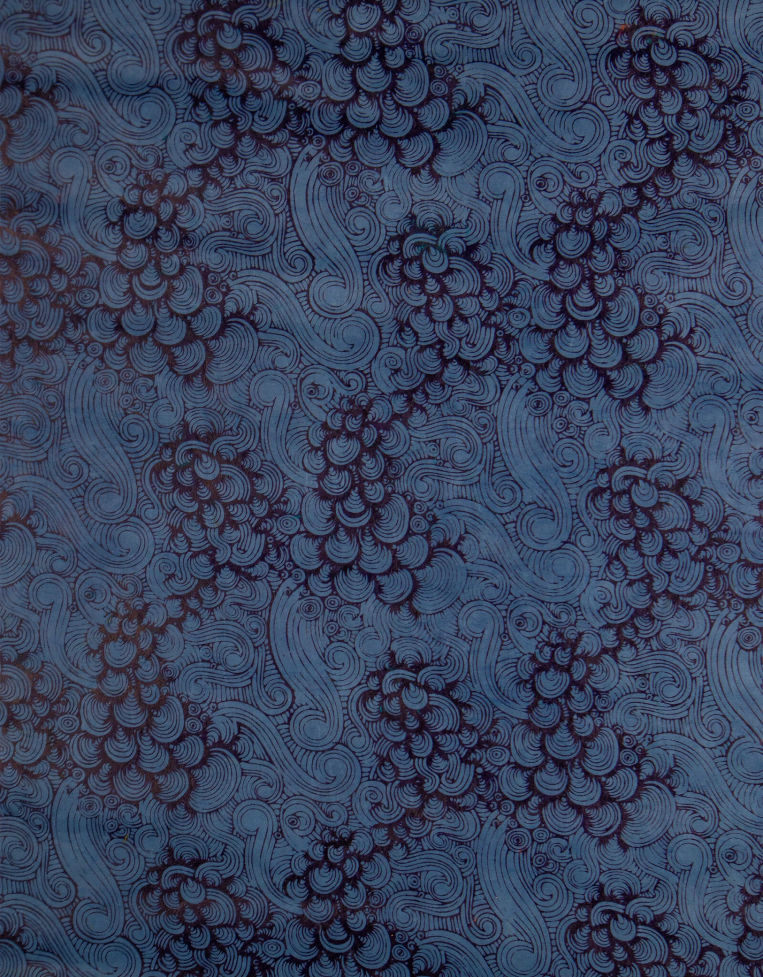 AITOH Lokta Printed Breeze Blue On Blue, 19½” X 29½” 3 AITOH Lokta Printed Breeze Blue On Blue, 19½” X 29½”