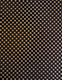 AITOH Yuzenshi: Black And Gold Check, 21½” X 31½”