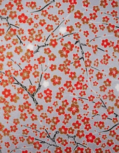 AITOH Yuzenshi: Blossom On Silver, 21½” X 31½”