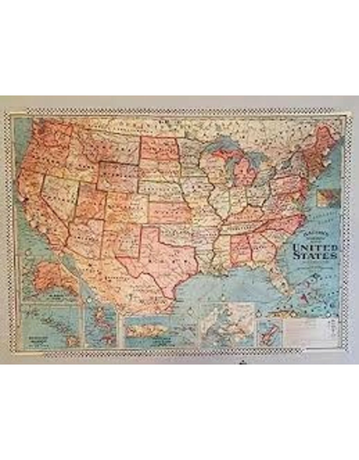 Cavallini & Co. Wrap Sheet Map USA 3 Cavallini & Co. Wrap Sheet Map USA