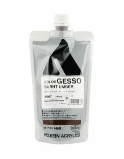 CLEARANCE Holbein GESSO Burnt Umber 300ml Bag