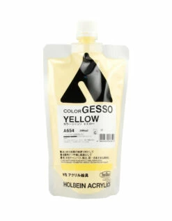 CLEARANCE Holbein GESSO Yellow 300ml Bag
