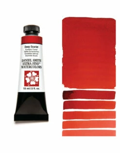 Daniel Smith Extra Fine Watercolors, Deep Scarlet 15ml
