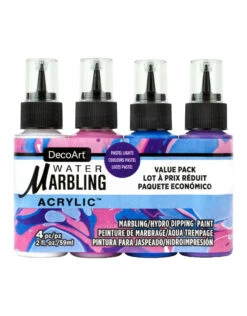 DecoArt Water Marbling Value Pack, Pastel Lights Set Of 4