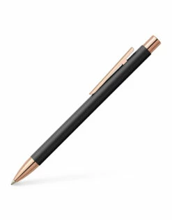 Faber-Castell NEO Slim Ballpoint Pen, Matte Black And Rose Gold (M)