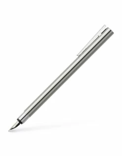 Faber-Castell NEO Slim Fountain Pen, Polished Stainless Steel (EF)