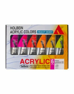 Holbein Heavy Body Acrylic, Luminous Set Of 6