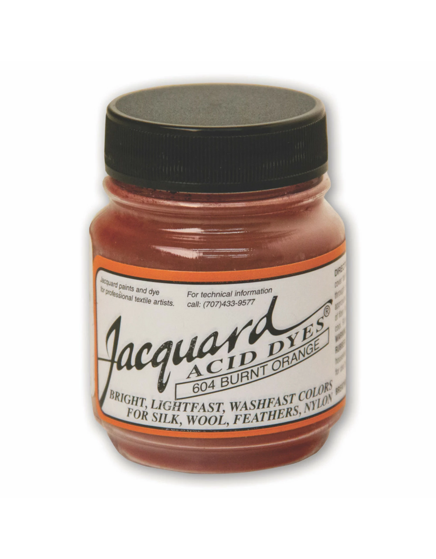 Jacquard Acid Dye, #604 Burnt Orange ½oz 3 Jacquard Acid Dye, #604 Burnt Orange ½oz