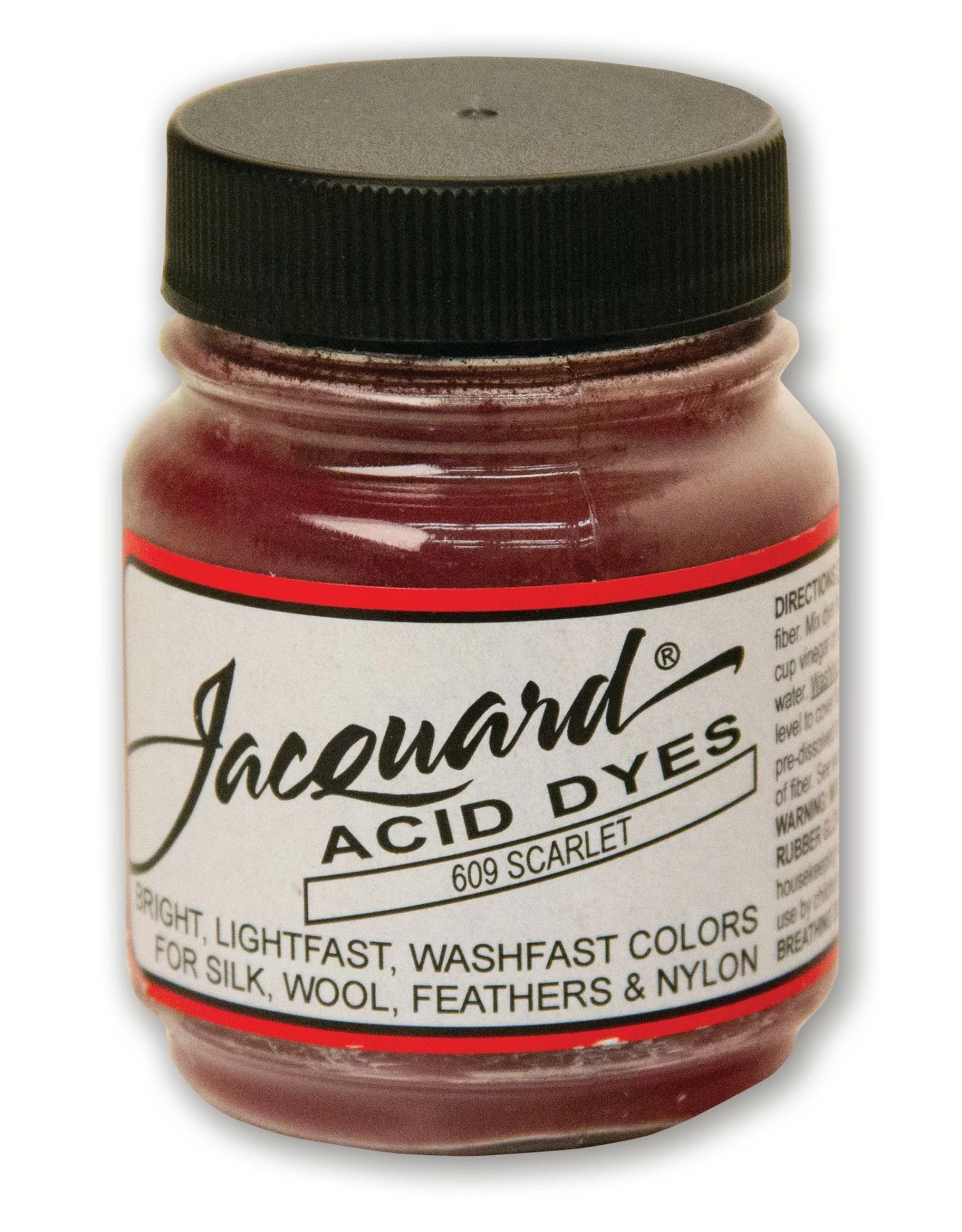 Jacquard Acid Dye, #609 Scarlet ½oz 3 Jacquard Acid Dye, #609 Scarlet ½oz