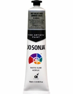 Jo Sonja Acrylic Paint, Mid Value Grey (Nimbus Grey) 2.5oz