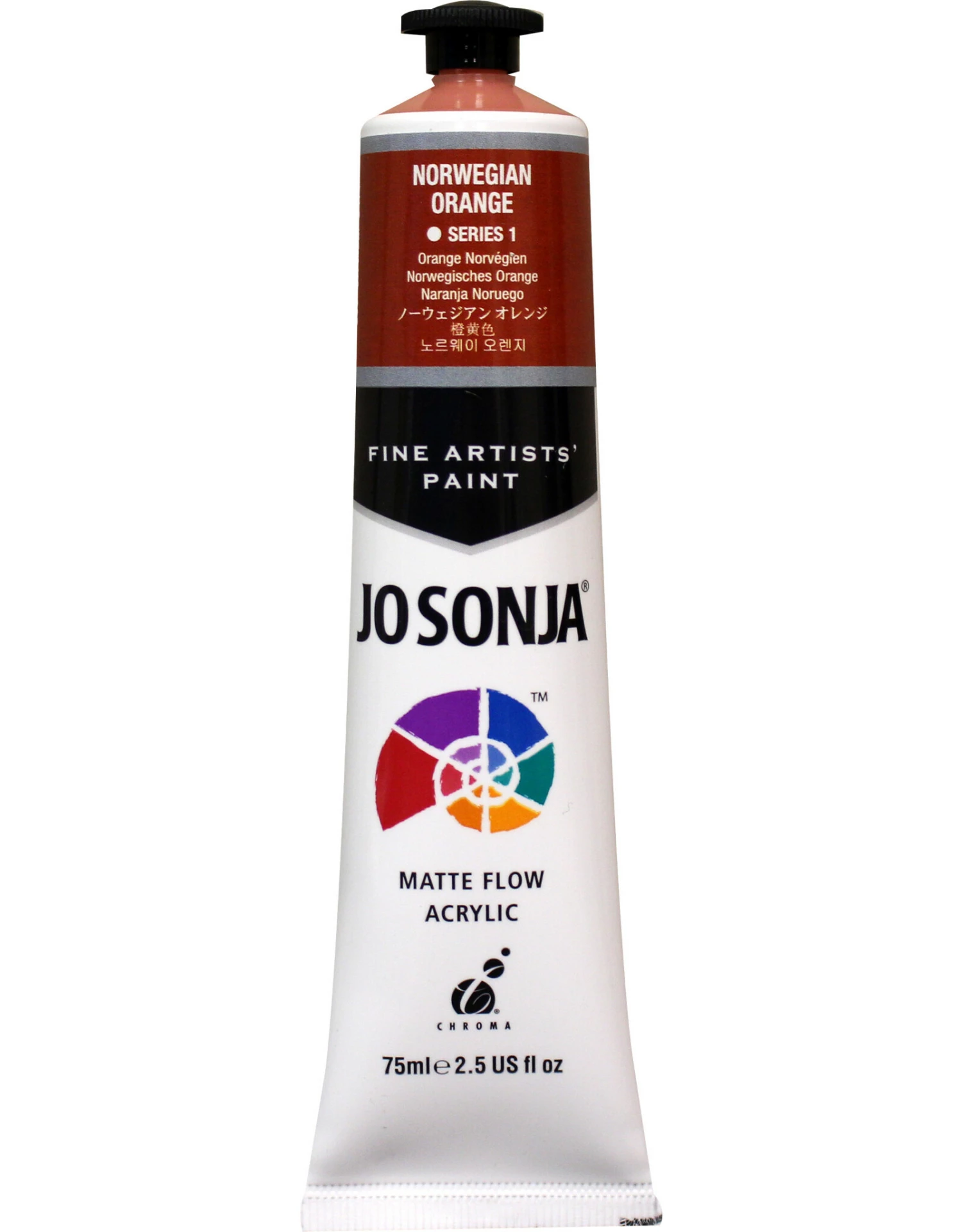 Jo Sonja Acrylic Paint, Norwegian Orange 2.5oz 3 Jo Sonja Acrylic Paint, Norwegian Orange 2.5oz