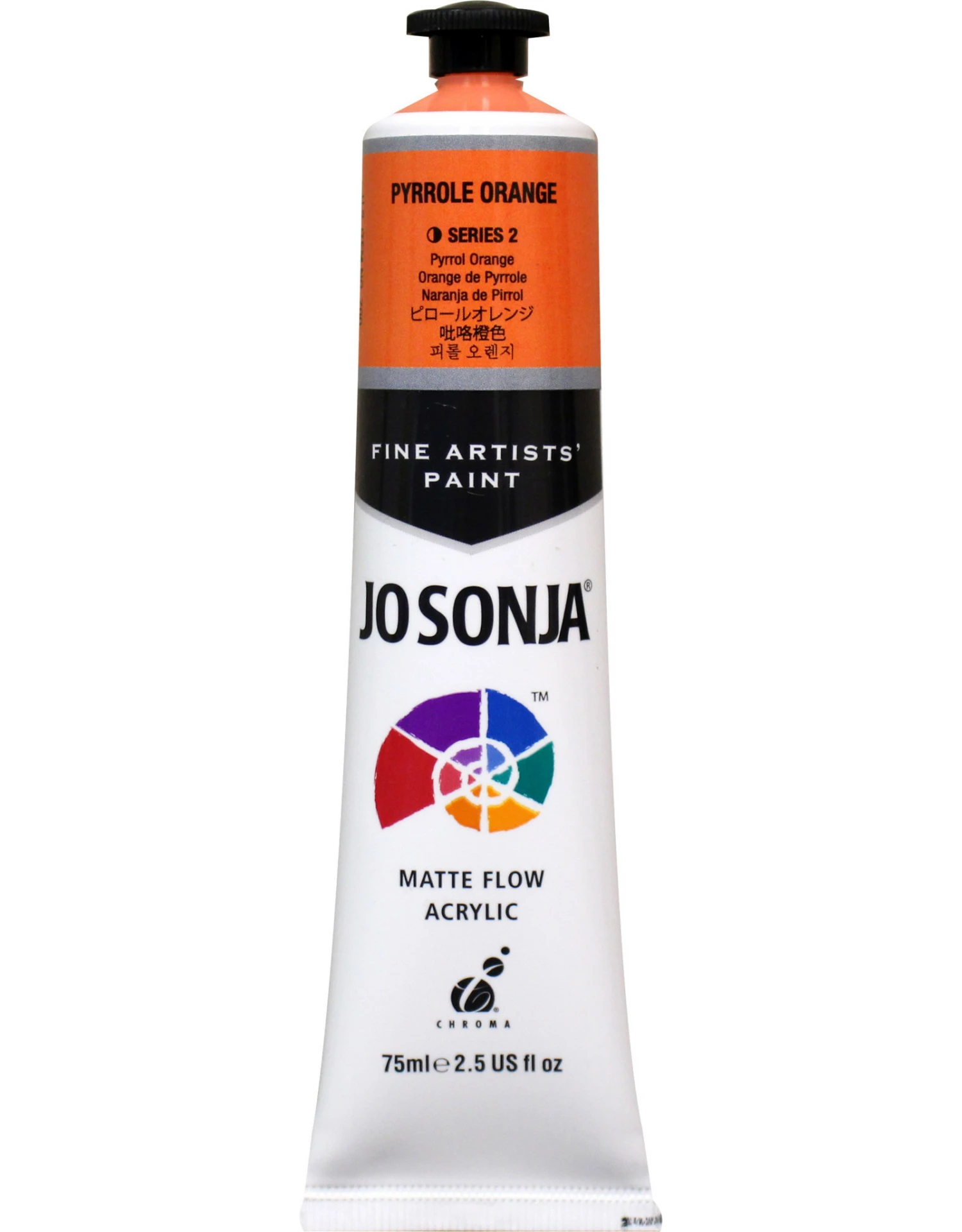 Jo Sonja Acrylic Paint, Pyrrole Orange (Orange) 2.5oz 3 Jo Sonja Acrylic Paint, Pyrrole Orange (Orange) 2.5oz