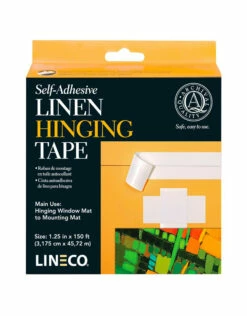 Lineco Linen Hinging Cloth Tape, Self-Adhesive, 1¼” X 150'