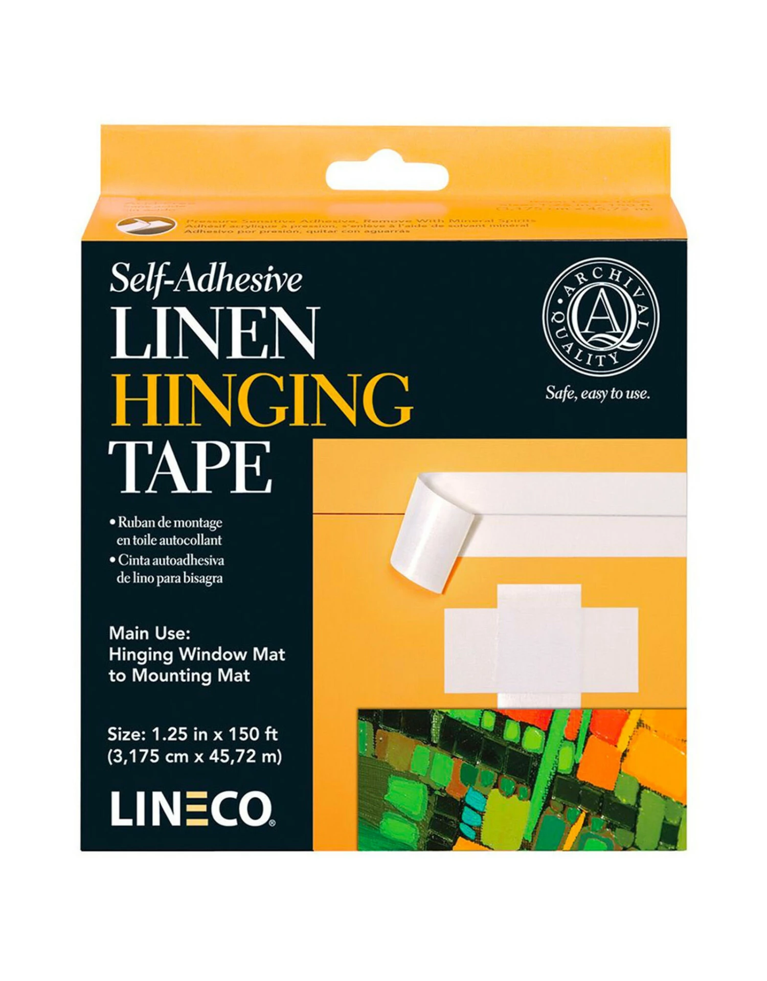 Lineco Linen Hinging Cloth Tape, Self-Adhesive, 1¼” X 150' 3 Lineco Linen Hinging Cloth Tape, Self-Adhesive, 1¼” X 150'