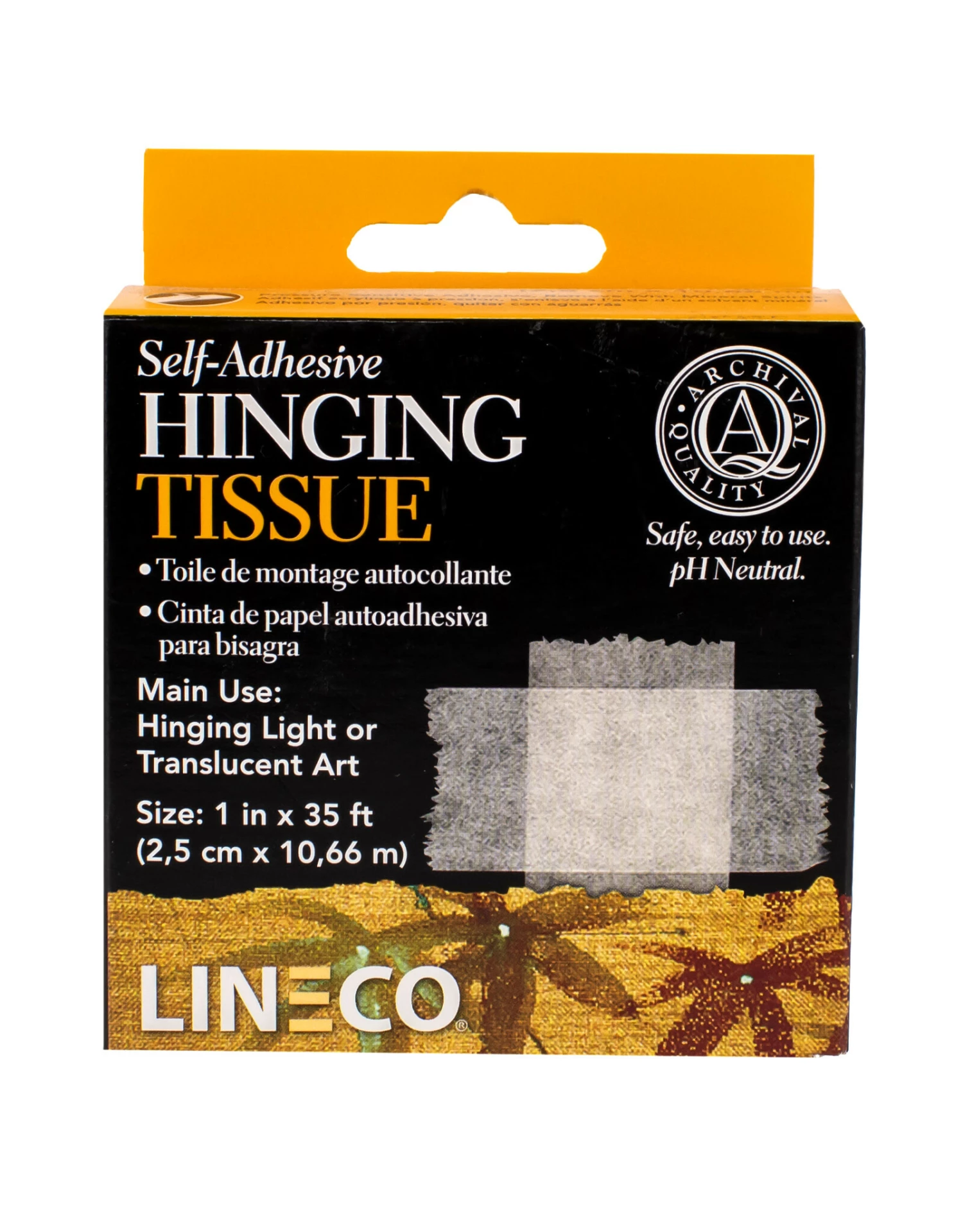 Lineco Mounting/Hinging Tissue, Self-Adhesive, 1" X 35' 3 Lineco Mounting/Hinging Tissue, Self-Adhesive, 1" X 35'