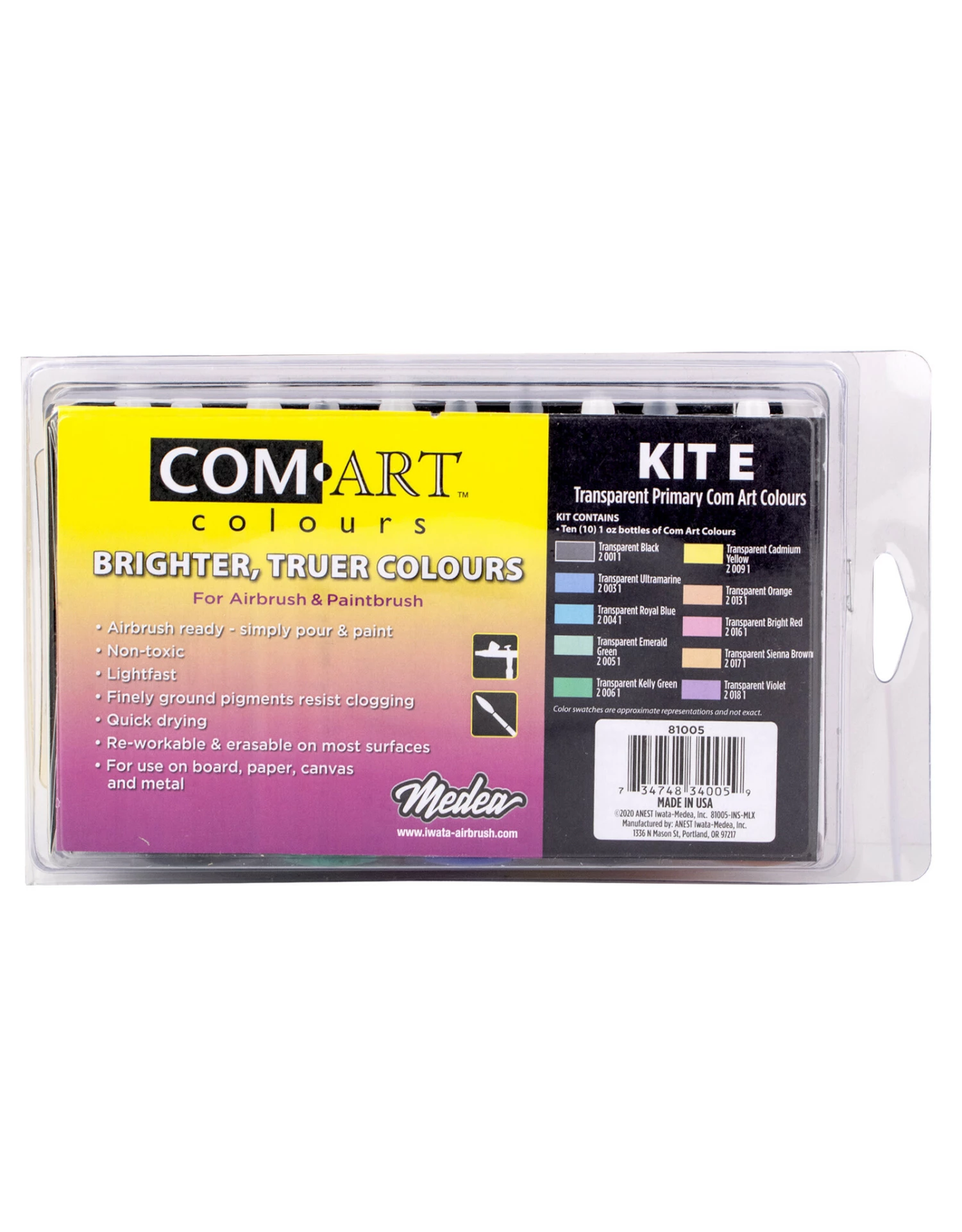 Com Art Colours Transparent Primary Kit E 3 Com Art Colours Transparent Primary Kit E