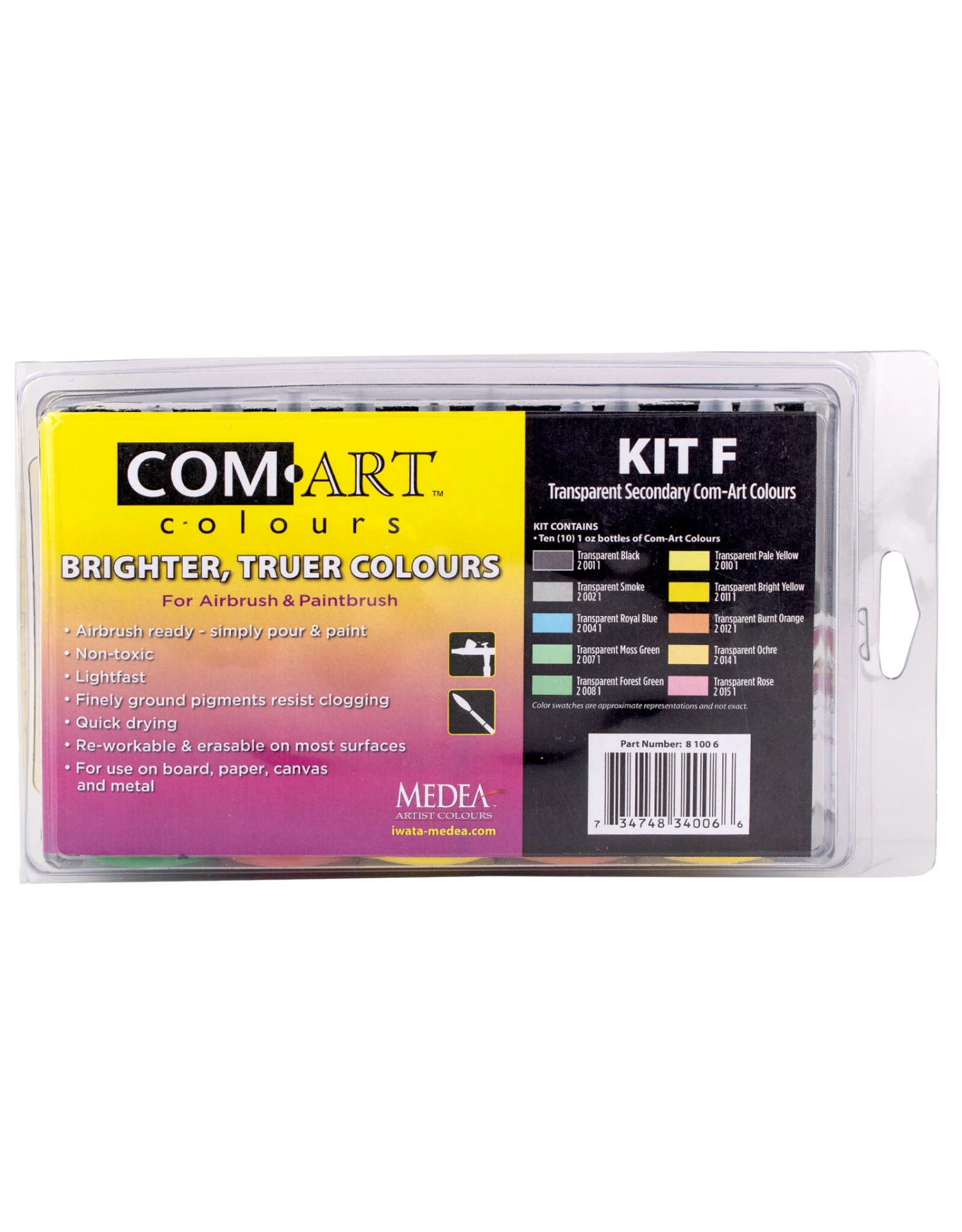 Com Art Colours Transparent Secondary Kit F 3 Com Art Colours Transparent Secondary Kit F