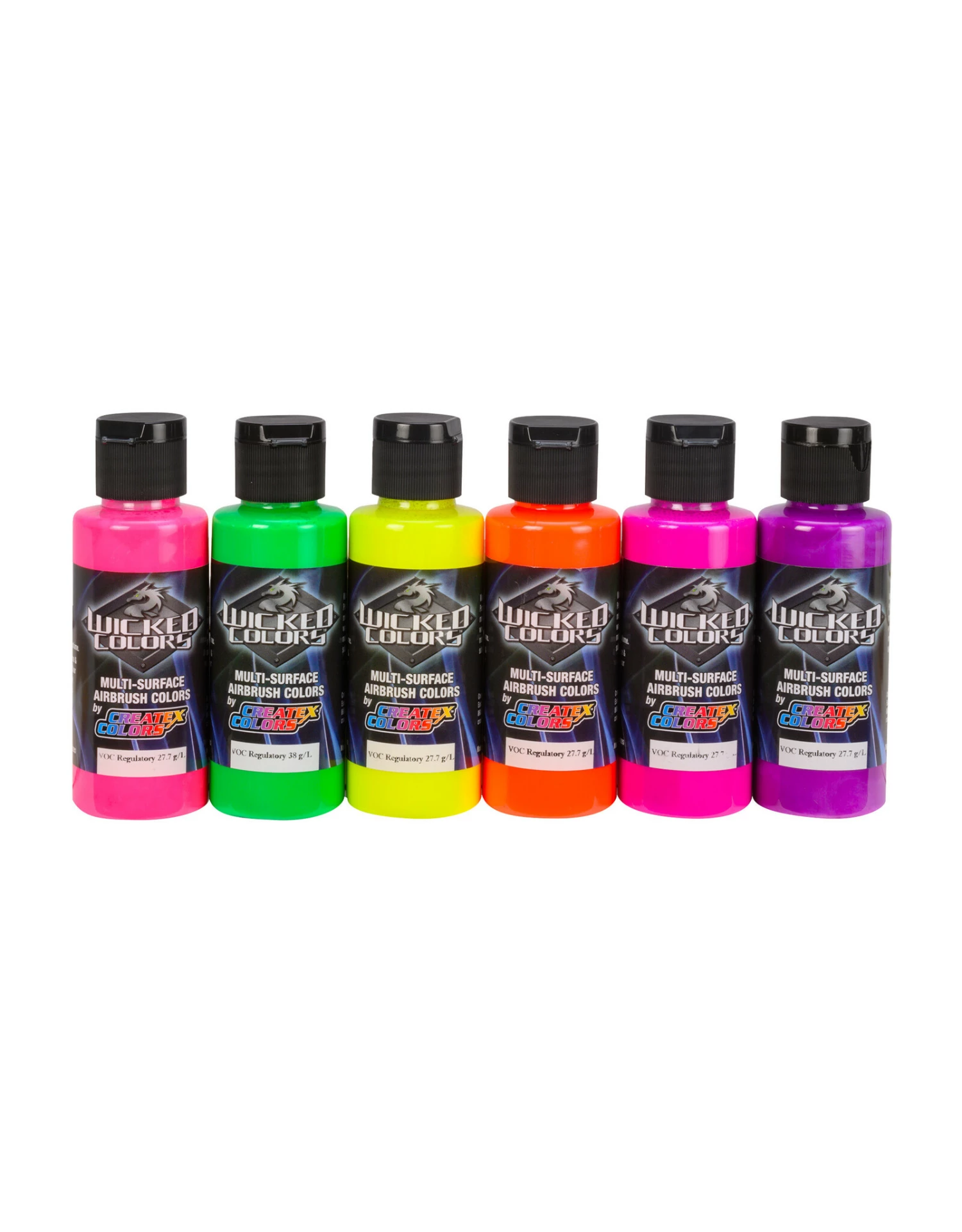 Createx Wicked Colors Fluorescent Set, 2oz. 3 Createx Wicked Colors Fluorescent Set, 2oz.