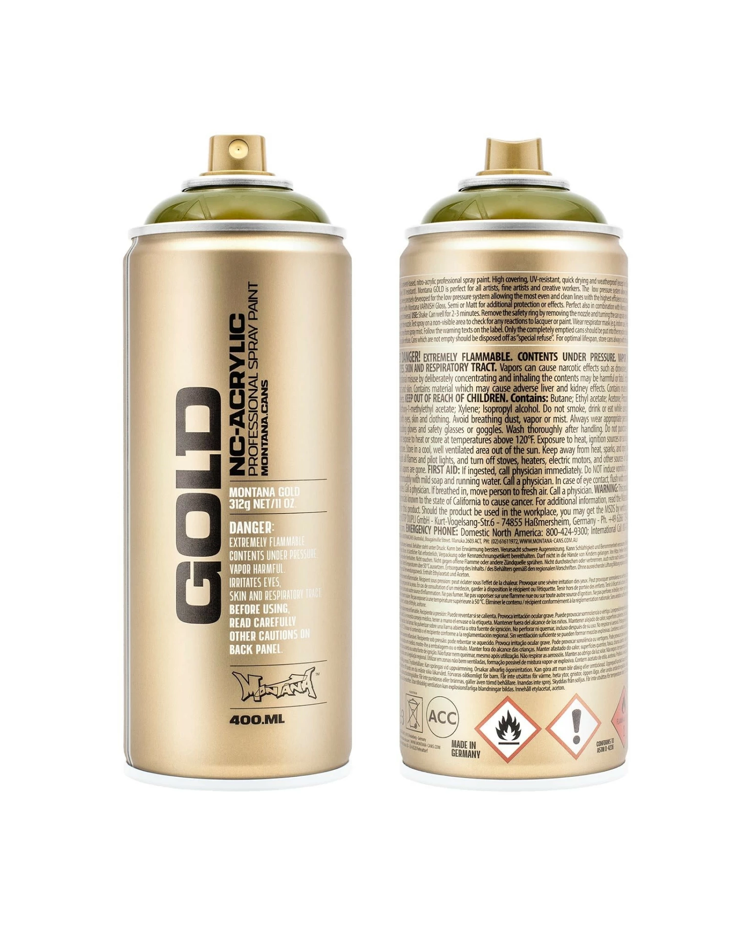 Montana GOLD, Transparent Olive Green 3 Montana GOLD, Transparent Olive Green