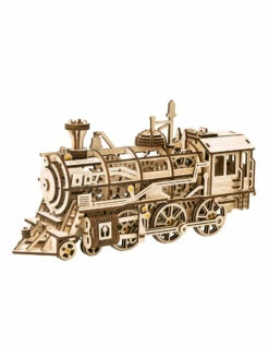 Robotime 3D Wooden Puzzle Locomotive Mechanical Gears