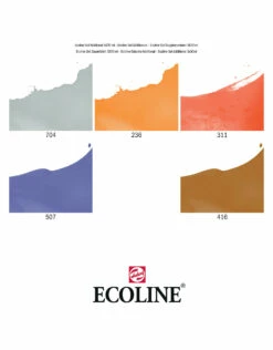 Ecoline Liquid Watercolors, Secondary Set Of 5 -THE ART STORE CNY royal talens ecoline liquid watercolors secondary 1