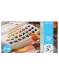Van Gogh Half Pan Watercolour Set Of 24 Botanical Selection