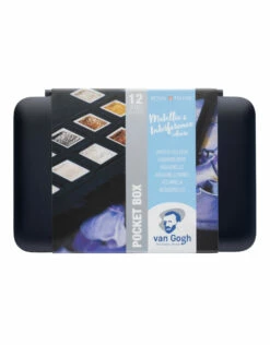 Van Gogh Half Pan Watercolour Set Of 12 Metallic And Interference Colours