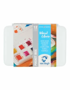 Van Gogh Half Pan Watercolour Set Of 12 Vibrant Colours