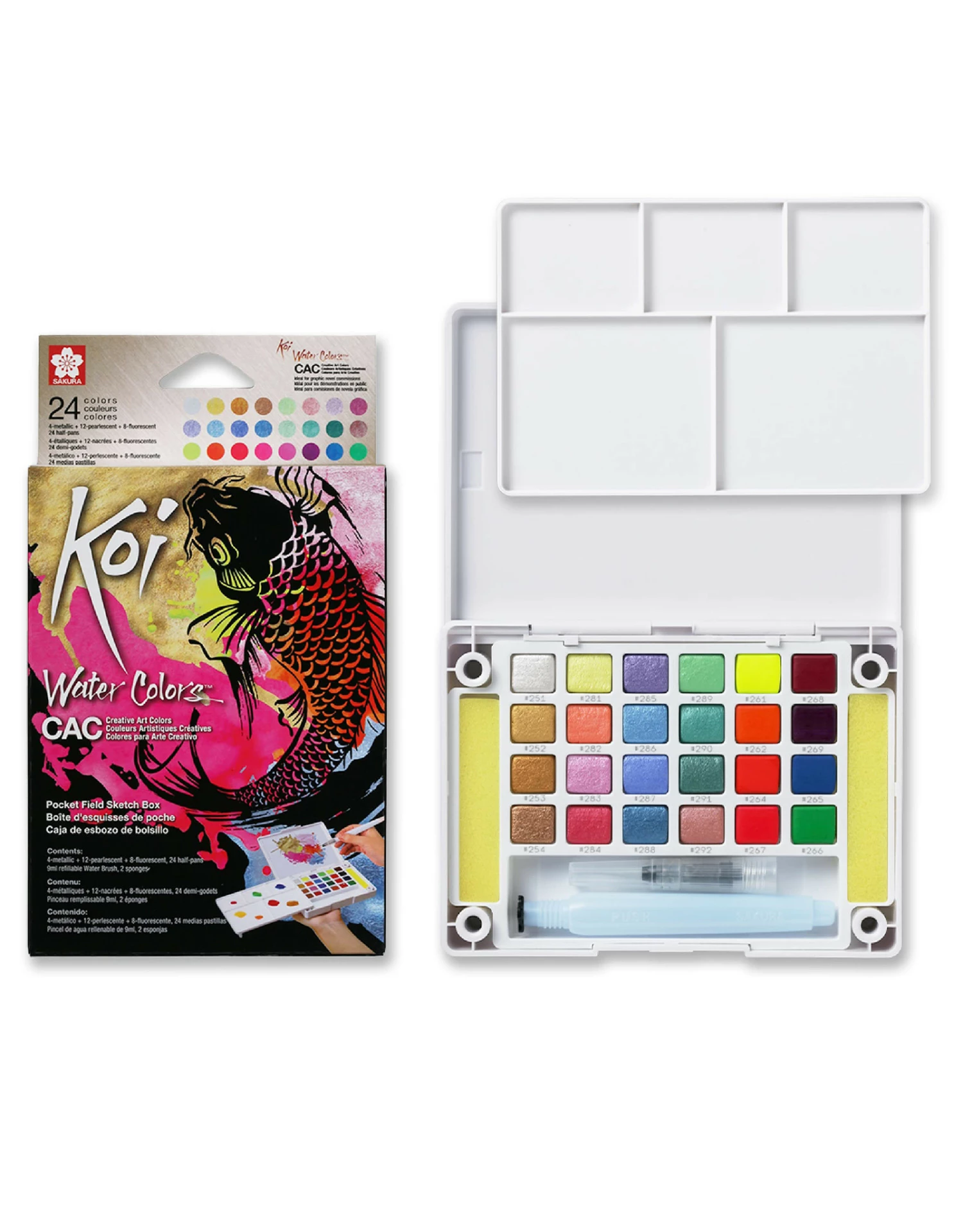 SAKURA Koi Metallic Field Sketch Travel Set Of 24 3 SAKURA Koi Metallic Field Sketch Travel Set Of 24