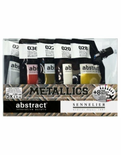 Sennelier Abstract Acrylics, Metallic Set Of 5