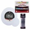 Circle Canvas & Round Brush Deluxe Painting Set 2 Circle Canvas & Round Brush Deluxe Painting Set -THE ART STORE CNY wa portman circle canvas round brush deluxe painti