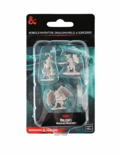 Wizkids Dungeons & Dragons Nolzur`s Marvelous Unpainted Miniatures: W12 Kobold Inventor, Dragonshield & Sorcerer
