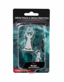 Wizkids Dungeons & Dragons Nolzur`s Marvelous Unpainted Miniatures: W12 Drow Mage & Drow Priestess