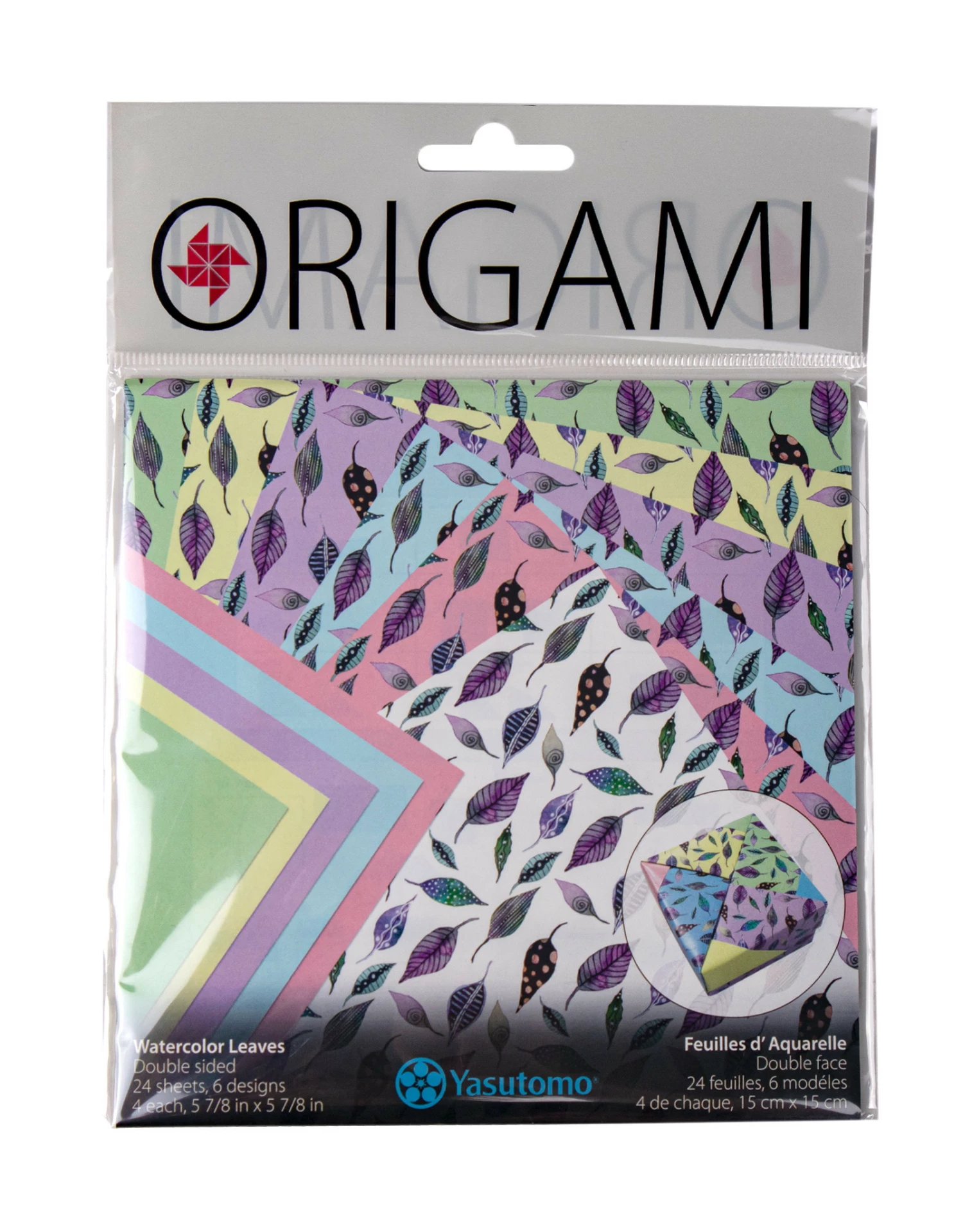 Yasutomo Origami Paper, Watercolor Leaves Patterns, 24 Sheets 3 Yasutomo Origami Paper, Watercolor Leaves Patterns, 24 Sheets