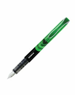 Zebra Fountain Pen, Green (F)
